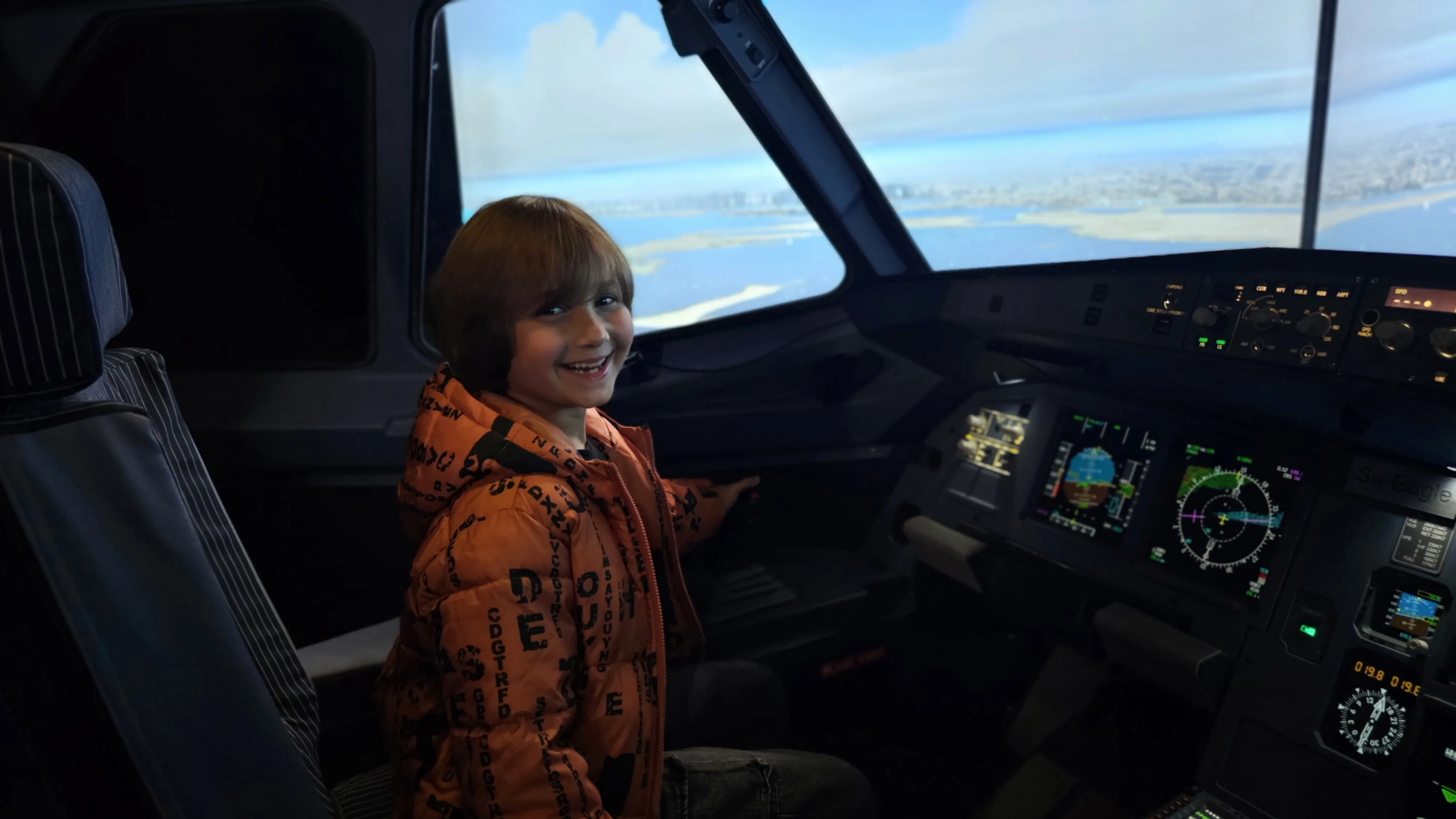 Flight simulator cockpit experience